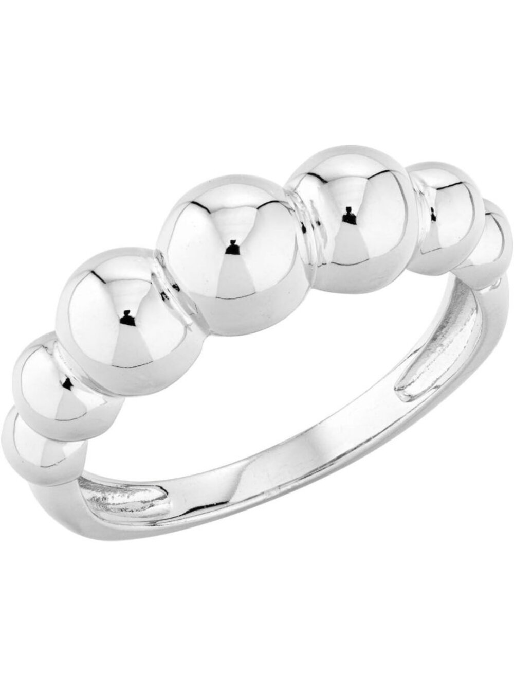 Elegant 925 Sterling Silver & Gold Plated Stackable Bead Ball Ring for Women